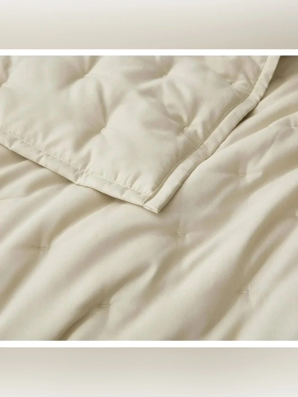 Neutral Cream Quilted oversized king 3 piece Set